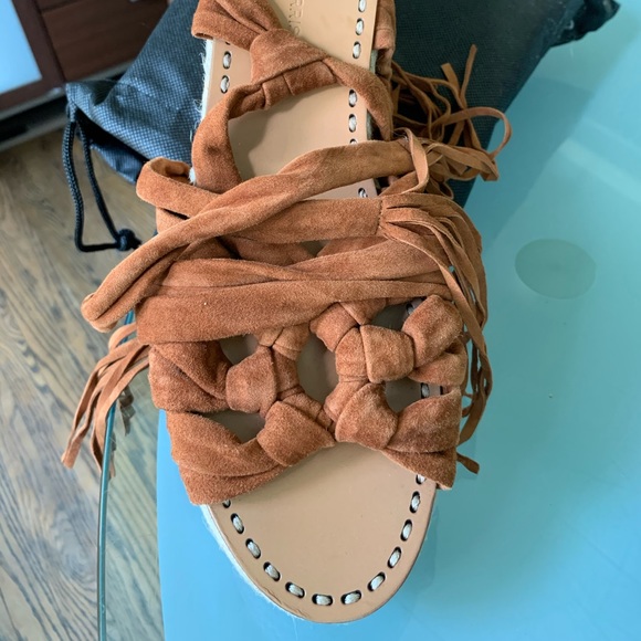 NEW Sigerson Morrison espadrille suede sandals🤎 - Picture 6 of 10